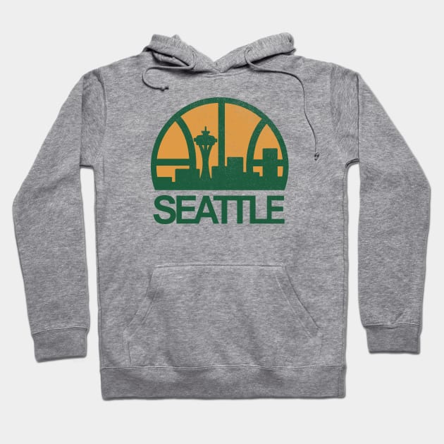 DEFUNCT - Seattle Supersonics Skyline Hoodie by LocalZonly